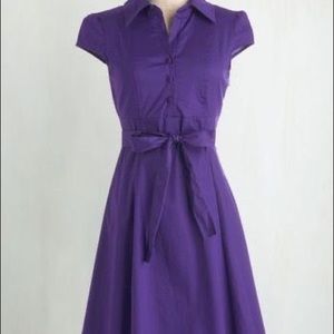 Purple V-neck “Soda Fountain” Dress